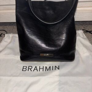 Brahmin Sleek Black Tote Bag